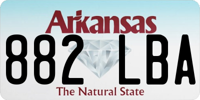 AR license plate 882LBA