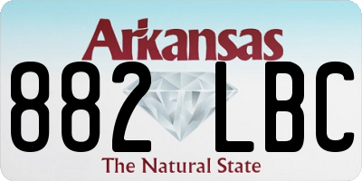 AR license plate 882LBC