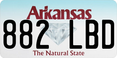 AR license plate 882LBD