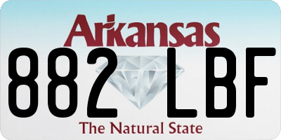 AR license plate 882LBF