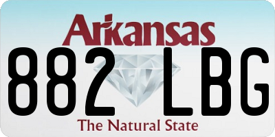 AR license plate 882LBG