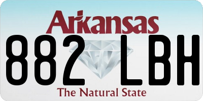 AR license plate 882LBH