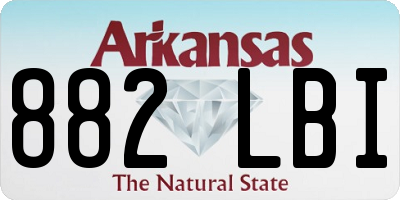 AR license plate 882LBI