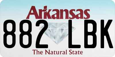 AR license plate 882LBK