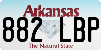 AR license plate 882LBP