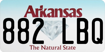 AR license plate 882LBQ