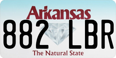 AR license plate 882LBR