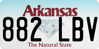 AR license plate 882LBV