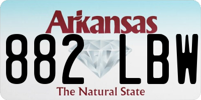 AR license plate 882LBW