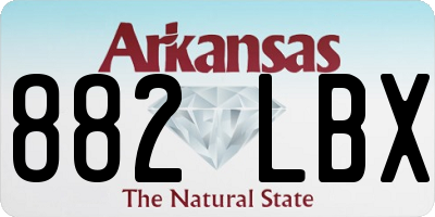 AR license plate 882LBX