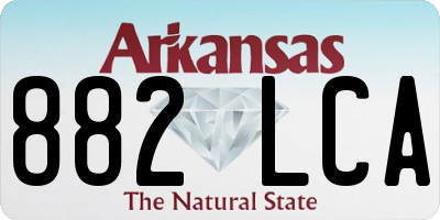 AR license plate 882LCA