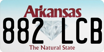 AR license plate 882LCB