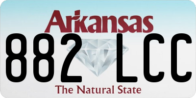 AR license plate 882LCC