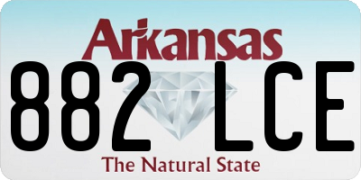 AR license plate 882LCE