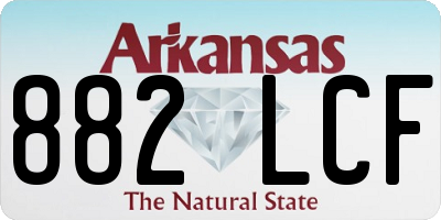 AR license plate 882LCF