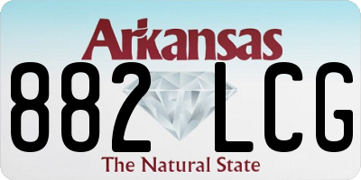 AR license plate 882LCG