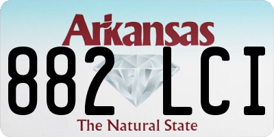 AR license plate 882LCI