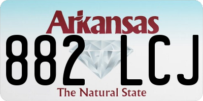 AR license plate 882LCJ