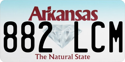 AR license plate 882LCM