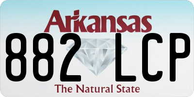 AR license plate 882LCP