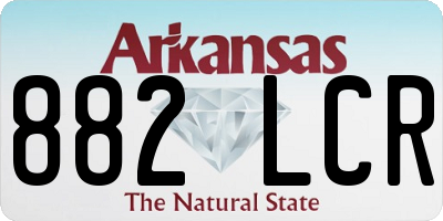 AR license plate 882LCR