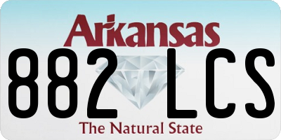 AR license plate 882LCS