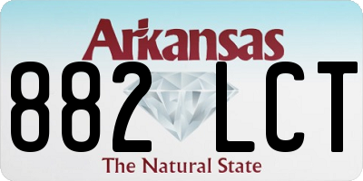 AR license plate 882LCT