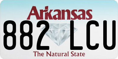 AR license plate 882LCU