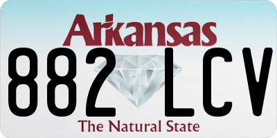 AR license plate 882LCV