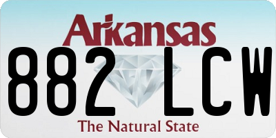 AR license plate 882LCW