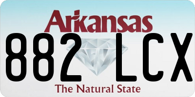 AR license plate 882LCX
