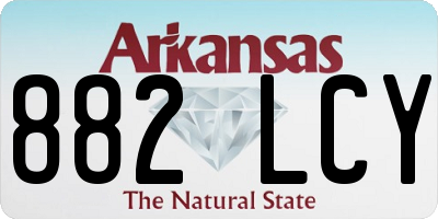 AR license plate 882LCY
