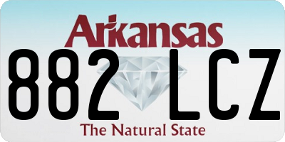 AR license plate 882LCZ