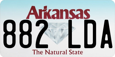 AR license plate 882LDA