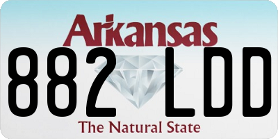 AR license plate 882LDD