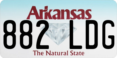 AR license plate 882LDG