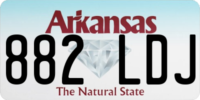 AR license plate 882LDJ