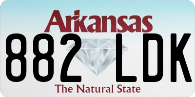 AR license plate 882LDK