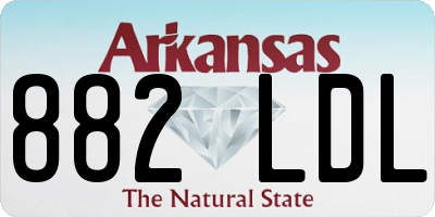 AR license plate 882LDL