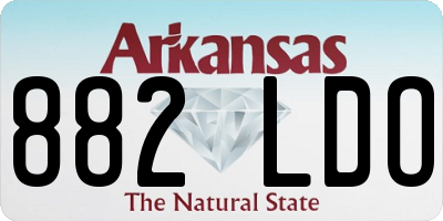 AR license plate 882LDO