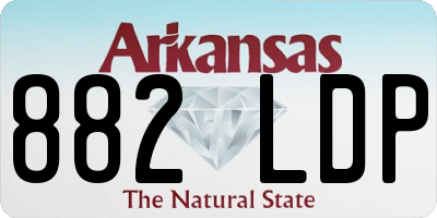 AR license plate 882LDP