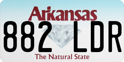AR license plate 882LDR
