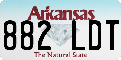 AR license plate 882LDT