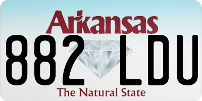 AR license plate 882LDU