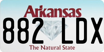 AR license plate 882LDX