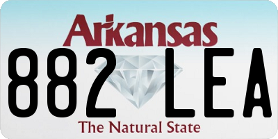 AR license plate 882LEA