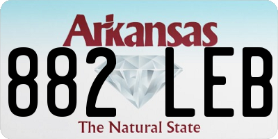 AR license plate 882LEB