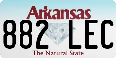 AR license plate 882LEC