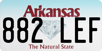 AR license plate 882LEF