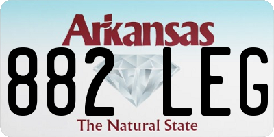 AR license plate 882LEG